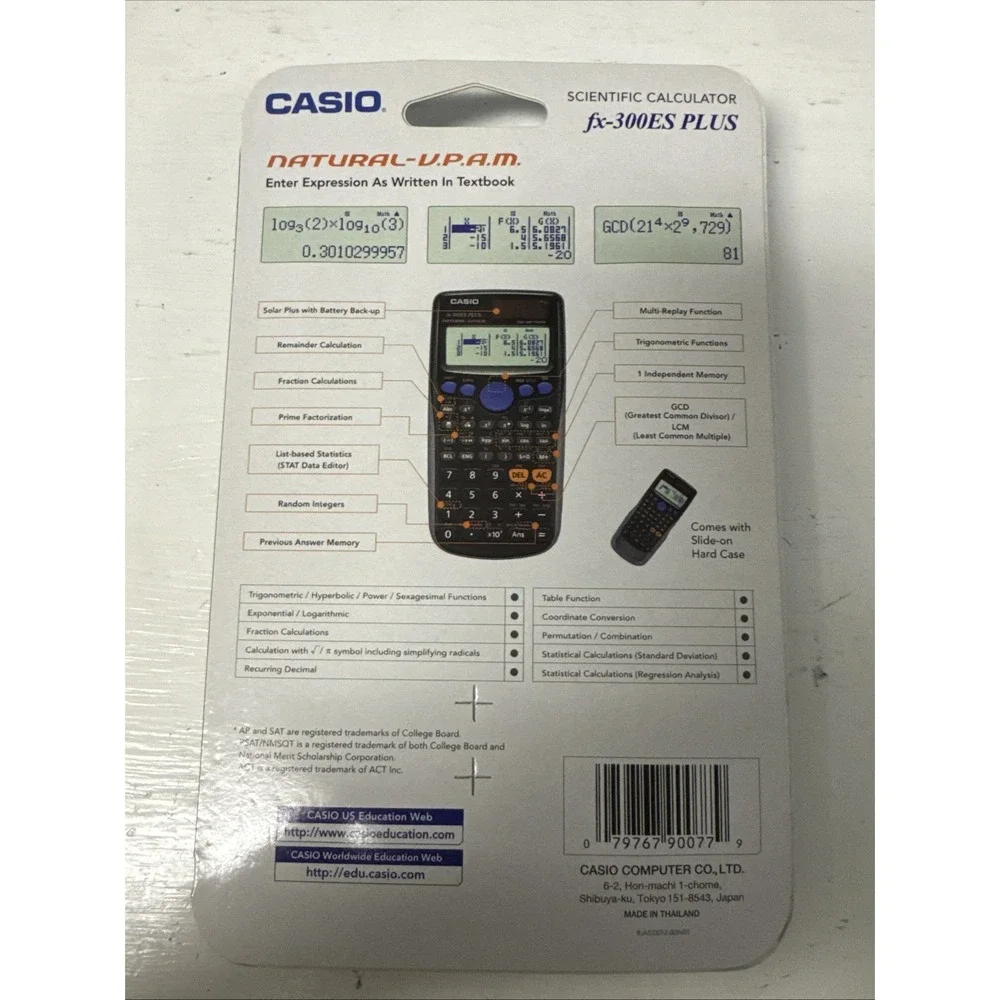 CASIO FX-300ES PLUS Scientific Calculator ACT SAR‎ PSAT New Sealed Card Damage